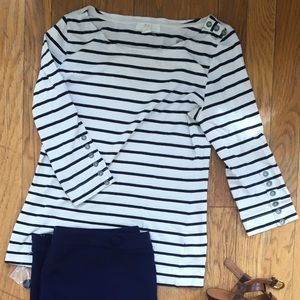 Classic sailor tee with button detail